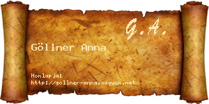 Göllner Anna névjegykártya